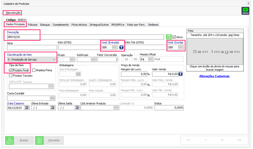 Nenhuma imagem disponível