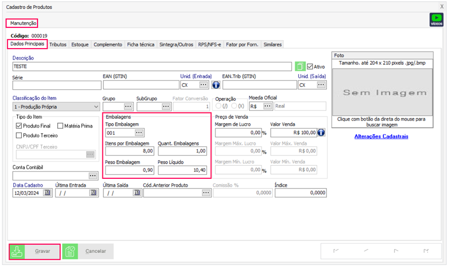 Nenhuma imagem disponível